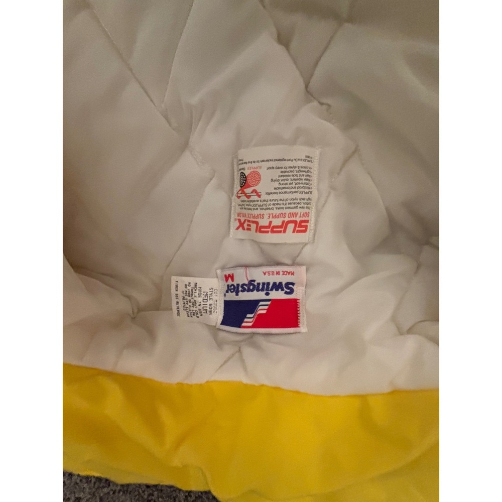 Pennzoil Racing Jacket Yellow Black Full Zip,embroidered logo,vintage,swingster - Picture 9 of 9